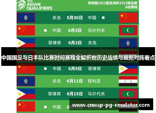 中国国足与日本队比赛时间赛程全解析附历史战绩与最新对阵看点